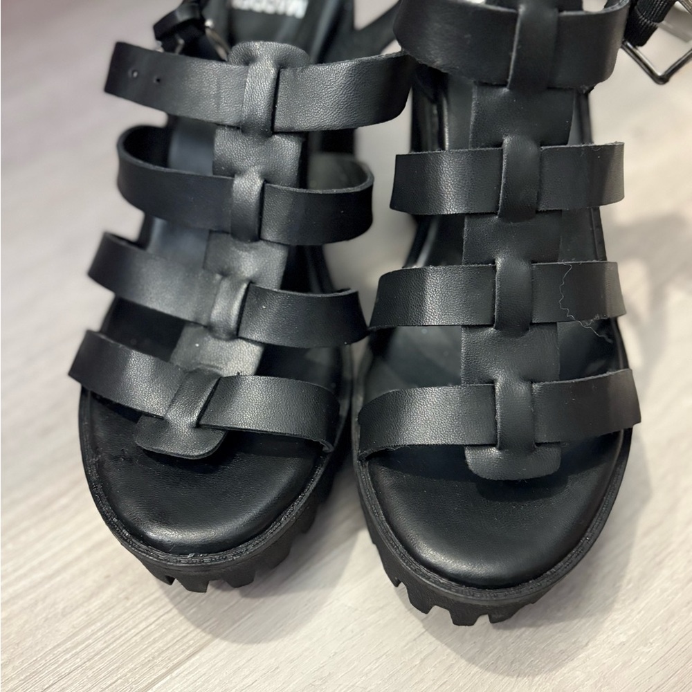 Chic Black Gladiator Sandals for Women madden nyc